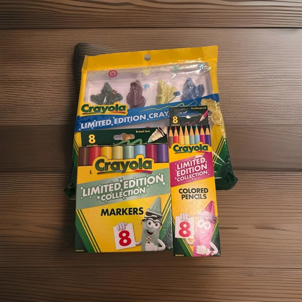 Limited Edition Crayola Collection Markers,‎ Colored Pencils & Shaped Crayons